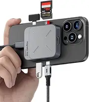 Hagibis Magnetic USB C Hub with Magsafe for iPhone 16 15 Pro Max, 7 in 1 Type-C Docking Station 4K@60Hz HDMI SD3.0 TF3.0 Card Solt 100W PD 10Gbps USB-C AUX for MacBook Pro Air, iPad Pro (TC100)
