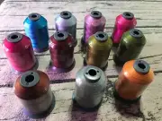 11 Brother Pacesetter Embroidery Thread 1100 Yd Spools 100% Polyester 50 WT