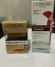 L'OREAL REVITALIFT ANTI-WRINKLE-SKIN REPAIR+PURE SCRUB SMOOTH GRAPESEED SHIPPING