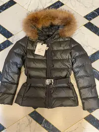 在飛比找Yahoo!奇摩拍賣優惠-全新正品  Moncler 法國羽絨之王  女款短版貂毛羽絨