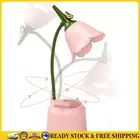 Cute Flower Bird Reading Lamp Touch Switch USB Charging for Home Decor (Pink) *A