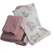 Kenzie Home Pastels + Puppies 3 pc. Towel Set