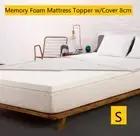 Memory Foam Mattress Topper w/Cover 8CM 100% Visco Highly breathable - Single