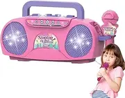 Kids Karaoke Machine, Karaoke Machine Kids, Karaoke Microphones for Kids, Karaoke Machine with Microphones, Kids Karaoke Accessories with Lighting Effect for Kids Adults