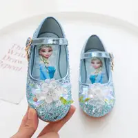 在飛比找ETMall東森購物網優惠-女童春秋季艾莎冰雪奇緣公主鞋