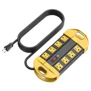 Heavy Duty Power Strip Surge Protector, Metal 8 Outlets Power Strip for