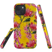 For iPhone 15 Plus Case, Shielding Cover, Flower Pattern