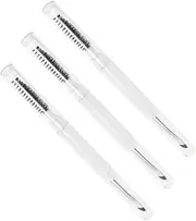 LOLIPPYY 3pc Portable Makeup Brush Set Dualended Brush for Natural Shading Soft Bristles Concealer for Touchups