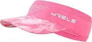 [WRELS] Visor Sun Hat for Kids Women Men,Adjustable Packable Sports Cap with Sweatband(46-60cm)