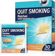Quit Smoking Patches Step 1 Stop Smoking Aids Patches, 30 Count Quit Smoking Stickers That Work with 2 Weeks, Anti Smoking Patches 21mg