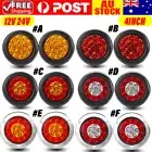 4" Inch Round LED Tail Light Indicator Reverse Turn Brake Trailer Truck UTE RV