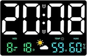 JSEIAJB Large Screen Wall Clock Pressure Sensing Temperature and Humidity Weather Clock