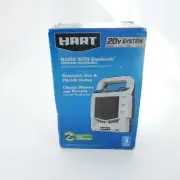 NEW Hart HPAD01 Bluetooth AM/FM Radio White 20V Portable Work Speaker