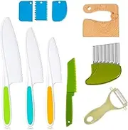 Baby Kitchen Knife Set - 10-Piece Kids Cooking Cutter Set: Safe Tools for Cutting Veggies and Fruits, Toddler-Friendly Kitchen Cutter Set for Chopping, Slicing, and Dicing (Green)