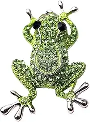 [HOLLP] Frog Rhinestone Brooch Pins for Women Girls Natural Insect Animal Lovely Pins Frog Lover Gift