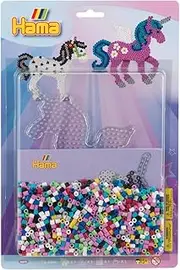 Hama Pegasus 4079 Beads Set of Approx. 2,000 Colourful Midi Iron-On Beads with Diameter 5 mm Pin Plate Includes Iron-On Paper Creative Craft Fun for Young and Old