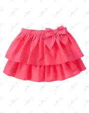 NWT GYMBOREE ICE CREAM PARLOR TIERED RUFFLE PINK BOW STRAWBERRY SHERBERT SKIRT 7