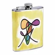 Abstract Art Em2 8oz Stainless Steel Flask Drinking Whiskey Liquor