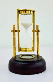 Brass Sand Timer Hourglass Timer Vintage Royal Navy Glass Timer Modern Home