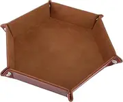 PERSELOSO Dice Tray Storage Box Dice Tray Brown