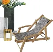 Miniature Furniture,Wooden Miniature Lounge Chair | Doll House Decoration Furniture for Kids Teens, Small Desktop Ornament Model