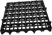 MotiveTech Modular Interlocking Floor Tile Floor Grate High Strength for Car Washing Grating for Facility Drain Pool Kitchen Yard, Black