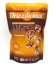 Drizzilicious S'mores Bites Mini Rice Cakes Gluten Free Vegan Quinoa Chia 4oz.