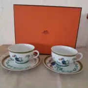 HERMES Tucan cup and saucer set of 2