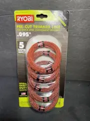 Ryobi 0.095" x 16' Pre-Cut String Trimmer Line 5-Pack AC04149~NIP~