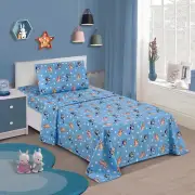 Bluey Blue Polka Dots Twin Sheet Kids Set 3 pieces