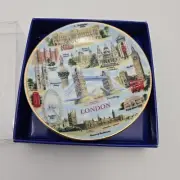 London UK 4” Decorative Porcelain Plate W Display Stand Lambert Souvenir Gift