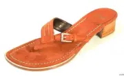STUART WEITZMAN saddle brown buckled thong flats mules slides shoes Vital new