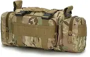 Fishing Bag Fishing Tackle Bag with Rod Holder Water- Waist Fishing Bag Fishing Gear Bag for Camouflage