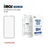 【愛瘋潮】 IMOS iPhone13 Pro Max 6.7吋 點膠2.5D窄黑邊防塵網玻璃 美商康寧公司授權 (AG2bC)