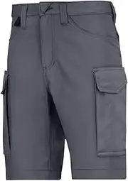 Snickers Workwear Service Shorts, Size 44, 65% Polyester, 35% Cotton, Steel Grey, 6100