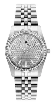 Jacques du Manoir Inspiration Glamour 34mm Women's Stainless Steel Watch