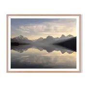 Glass Reflections Framed Wall Art - Timber