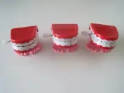 Wind Up Chatter Teeth Toy W/ Pink Feet No Packaging Set 3 New