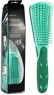 BESTOOL Detangling Brush for Black Natural Hair, Curly Hair Afro 3/4abc Texture - Faster and Easier Detangle Wet or Dry With No Pain (Green)