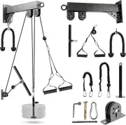 LAT Pulldown Pulley System Cable Machine Attachment Chest Fitness Home Gym Set