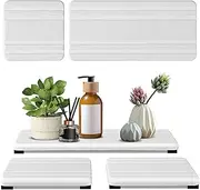 3PCS DryingNeat Diatomite Stone Sink Tray - Water Absorbing Coasters, Kitchen Sponge Hand Soap Holder, Bathroom Vanity Trays - 8 * 4inch and 4 * 4inch
