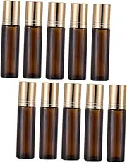 minkissy 10PCS Refillable Roll Bottles Essential Oil Roller for Travel Easy Application for Aromatherapy Cosmetics Leak Design for Go