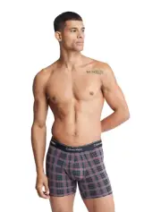 Calvin Klein Men's Multicolor Plaid Modern Holiday Slim Boxer Brief Size Large