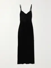 [NANUSHKA] NANUSHKA - Fiore Open-back Satin Midi Dress - Black - medium medium Black