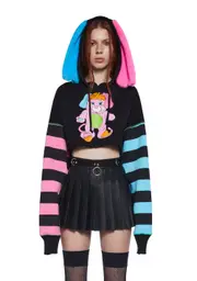 [Dolls Kill x Popples] Pancake Popple Cropped Hoodie