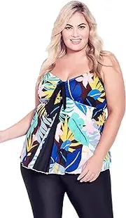 [Avenue] Plus Size Tankini Fly Away PRT in Matisse