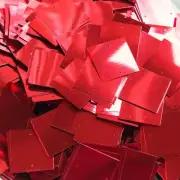 25mm Square Sequins Red Metallic Loose Paillettes