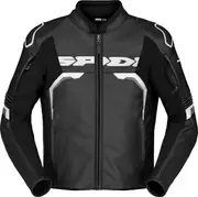 Spidi Evorider 3, leather jacket , color: Black/White , size: 52