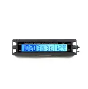 Car Thermometer Clock Multifunction LCD Screen Temperature Car Voltage Detector