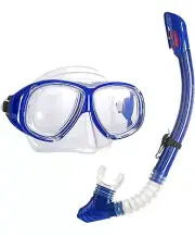 Full-face Mask Diving Goggles w/ Myopia Lenses,Dry Snorkel Set, Anti-Fog 400°